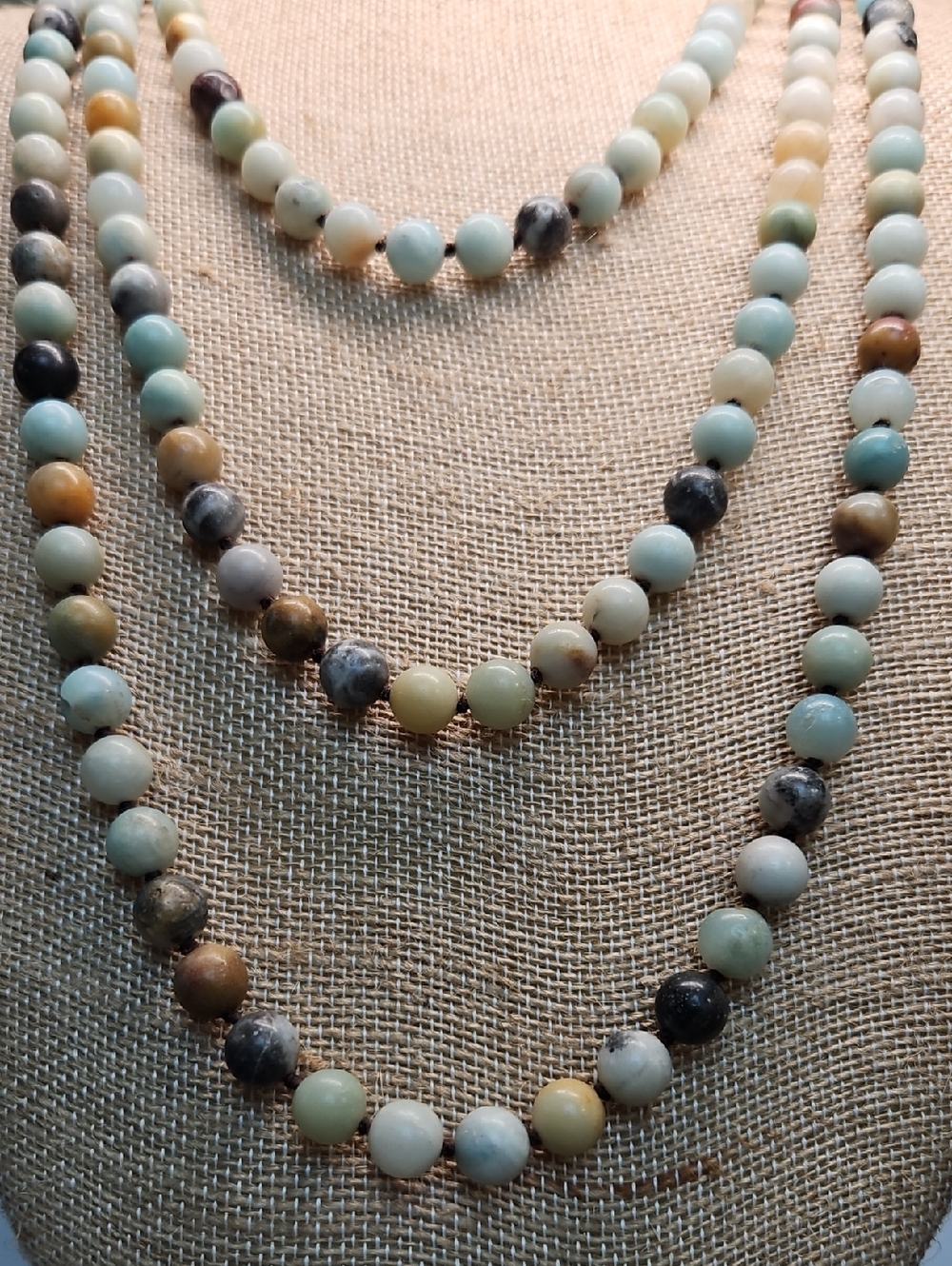 Multi-Color Amazonite Beaded Necklace - Women Jewelry